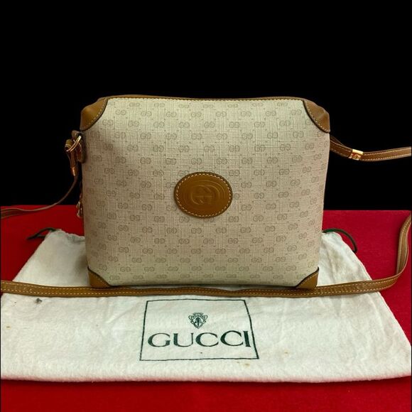 Gucci Micro GG Leather Shoulder Bag - Picture 1 of 10